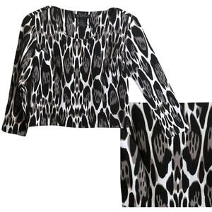 INC International Concepts Crop Top Women's‎ SZ PS Printed Ponte Animal Print